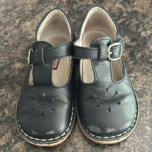 L’amour black leather shoes  size 8, scratches pictured